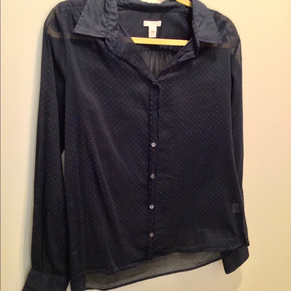 J CREW BUTTON DOWN LONG SLEEVE BLOUSE